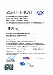 DIN EN ISO 9001 Zertifikat