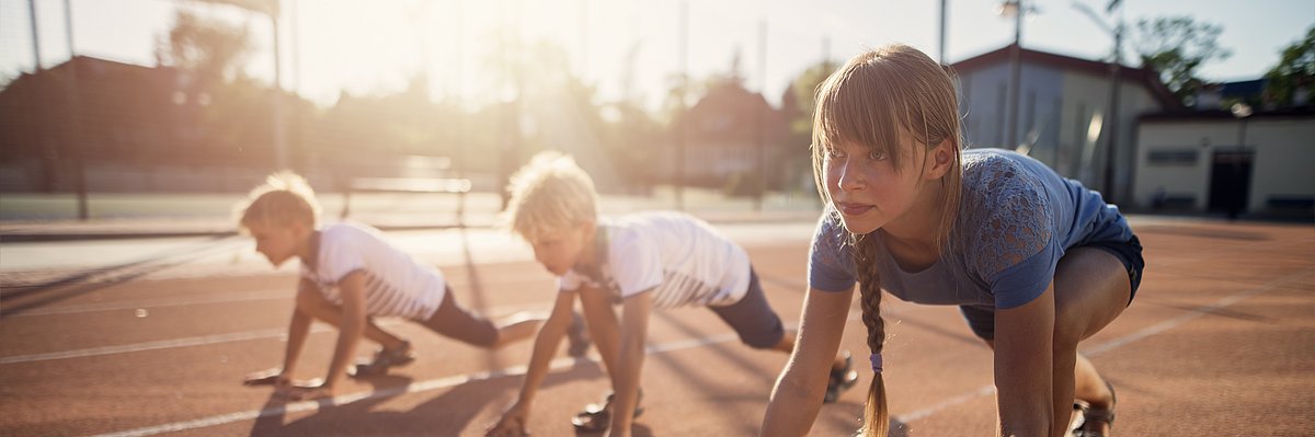 IBU-tec Gruppe Titelbild Engagement für den Sport, Kinder beim einem Wettkampf